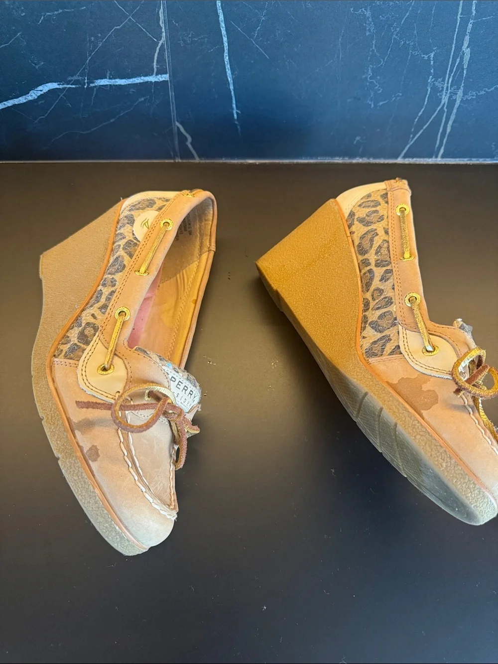 Sperry Tan Leather Boat Shoes Flats
